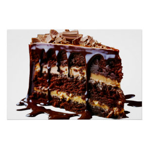 SlipperyJoe's pure chocolate cake decadence rich s Poster