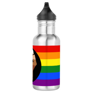 SlipperyJoe's Queer People of Colour Flag gay gift 532 Ml Water Bottle