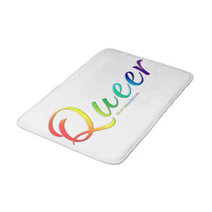 SlipperyJoe's queer single expressive word smooth Bath Mat