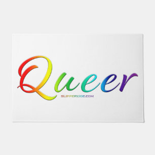 SlipperyJoe's queer single expressive word smooth Doormat