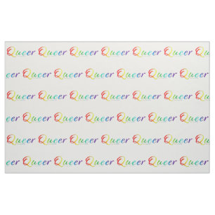 SlipperyJoe's queer single expressive word smooth  Fabric