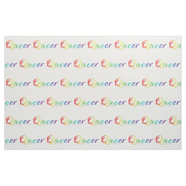 SlipperyJoe's queer single expressive word smooth  Fabric (Yard)