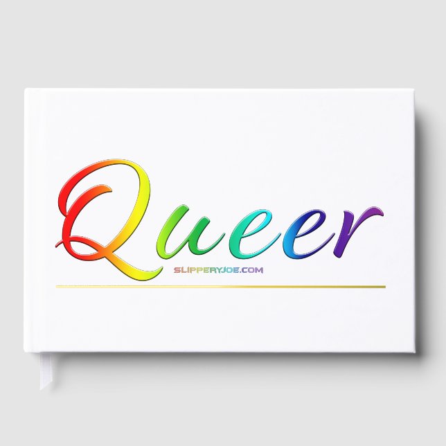SlipperyJoe's queer single expressive word smooth  Guest Book (Front)