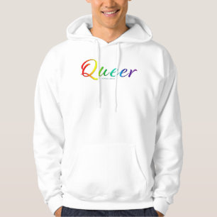 SlipperyJoe's queer single expressive word smooth Hoodie
