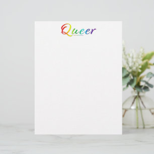 SlipperyJoe's queer single expressive word smooth Letterhead