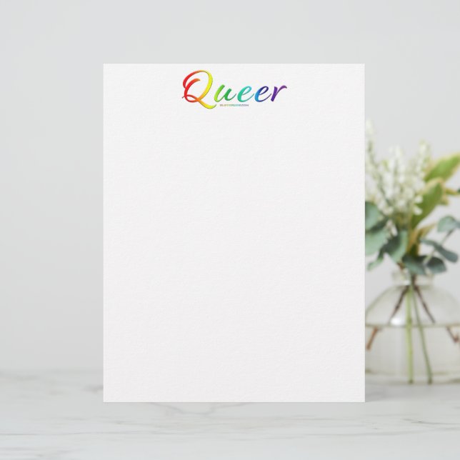 SlipperyJoe's queer single expressive word smooth  Letterhead (Standing Front)