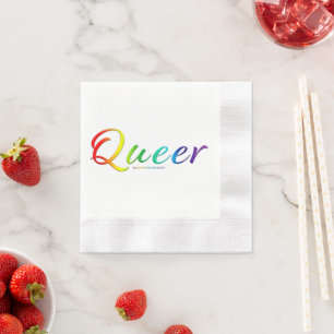 SlipperyJoe's queer single expressive word smooth Napkin