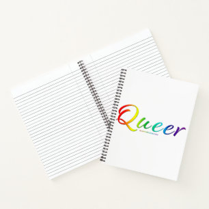 SlipperyJoe's queer single expressive word smooth Notebook