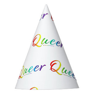 SlipperyJoe's queer single expressive word smooth  Party Hat