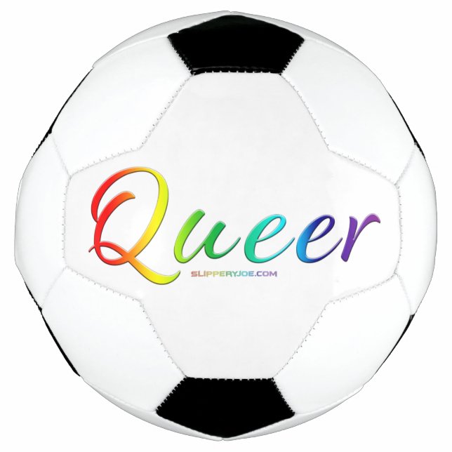 SlipperyJoe's queer single expressive word smooth  Soccer Ball (Front)