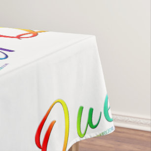 SlipperyJoe's queer single expressive word smooth Tablecloth