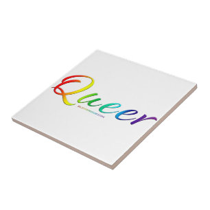 SlipperyJoe's queer single expressive word smooth Tile