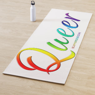 SlipperyJoe's queer single expressive word smooth  Yoga Mat