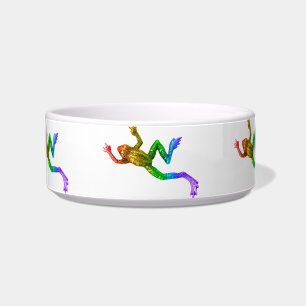 SlipperyJoe's rainbow coloured frog rendered sculp Bowl