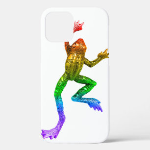 SlipperyJoe's rainbow coloured frog rendered sculp iPhone 12 Pro Case