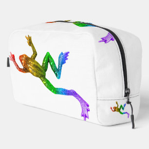 SlipperyJoe's rainbow coloured frog rendered sculp Dopp Kit
