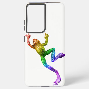 SlipperyJoe's rainbow coloured frog rendered sculp Samsung Galaxy Case
