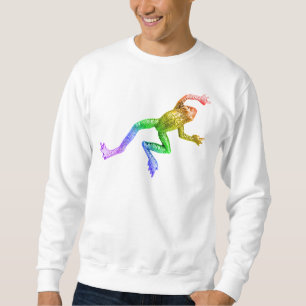 SlipperyJoe's rainbow coloured frog rendered sculp Sweatshirt