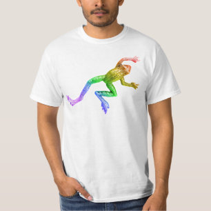 SlipperyJoe's rainbow coloured frog rendered sculp T-Shirt