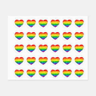 SlipperyJoe's rainbow coloured heart scribbled swi