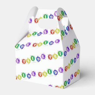SlipperyJoe's rainbow coloured pride sign bursts w Favor Box