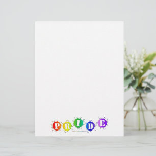 SlipperyJoe's rainbow coloured pride sign bursts w Letterhead