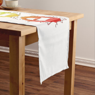 SlipperyJoe's rainbow coloured pride sign bursts w Short Table Runner