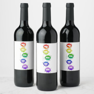 SlipperyJoe's rainbow coloured pride sign bursts w Wine Label