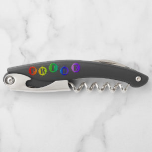SlipperyJoe's rainbow coloured pride sign word thr Corkscrew