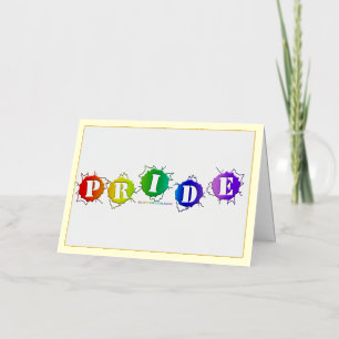 SlipperyJoe's rainbow coloured pride sign word thr Foil Greeting Card