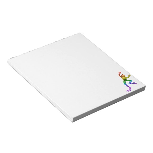 SlipperyJoe's rainbow gradient frog vibrant amphib Notepad (Angled)