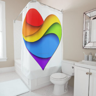 SlipperyJoe's rainbow layered heart shape red oran
