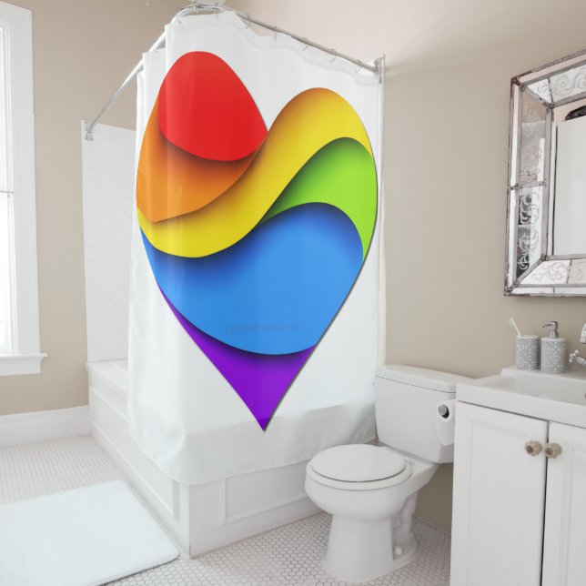 SlipperyJoe's rainbow layered heart shape red oran (In Situ)