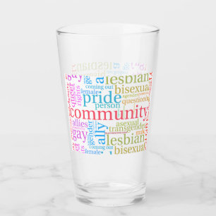SlipperyJoe's rainbow LGBTQ+ community word cloud  Glass