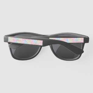SlipperyJoe's rainbow LGBTQ+ community word cloud Sunglasses