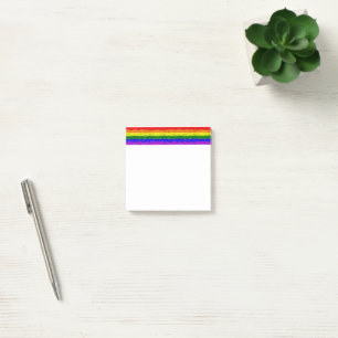 SlipperyJoe's rainbow pride colours glossy liquid Post-it Notes