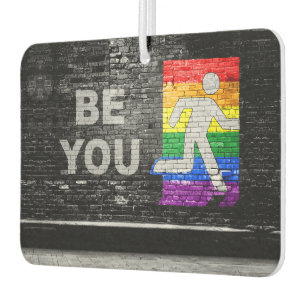 SlipperyJoe's rainbow pride colours panel urban st Air Freshener