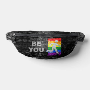 SlipperyJoe's rainbow pride colours panel urban st Fanny Pack