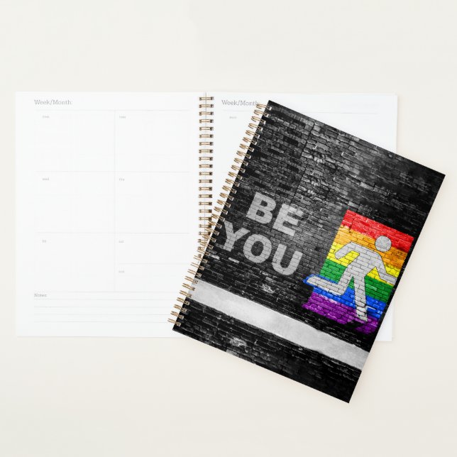 SlipperyJoe's rainbow pride colours panel urban st Planner (Display)
