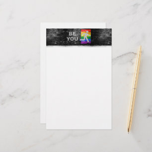 SlipperyJoe's rainbow pride colours panel urban st Stationery