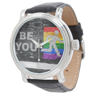 SlipperyJoe's rainbow pride colours panel urban st Watch