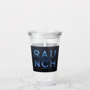 SlipperyJoe's raunch metallic large blue letters d Acrylic Tumbler