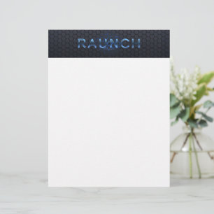 SlipperyJoe's raunch metallic large blue letters d Letterhead