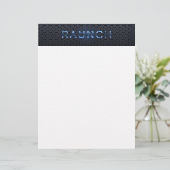 SlipperyJoe's raunch metallic large blue letters d Letterhead (Standing Front)