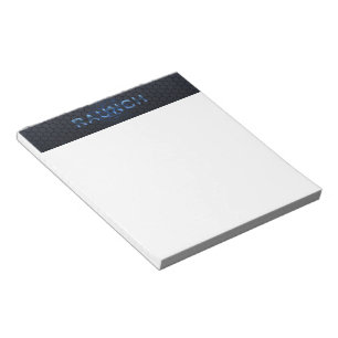 SlipperyJoe's raunch metallic large blue letters d Notepad
