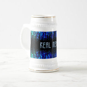 SlipperyJoe's real men cry tears emotions digital Beer Stein