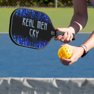 SlipperyJoe's real men cry tears emotions digital Pickleball Paddle