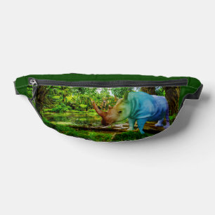 SlipperyJoe's rhinoceros lush tropical setting pri Fanny Pack