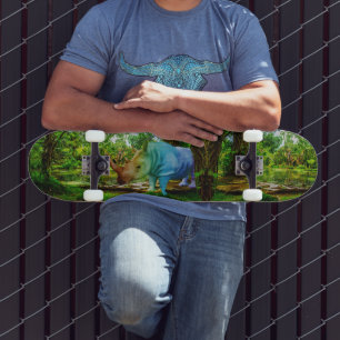 SlipperyJoe's rhinoceros lush tropical setting pri Skateboard