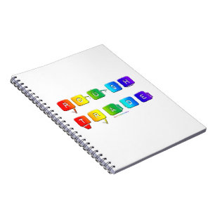 SlipperyJoe's rough trade queer pop typography sla Notebook